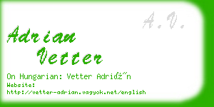 adrian vetter business card